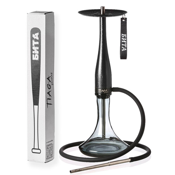 Кальян Tiaga Hookah Бита Black на колбі Craft Gray 70 см