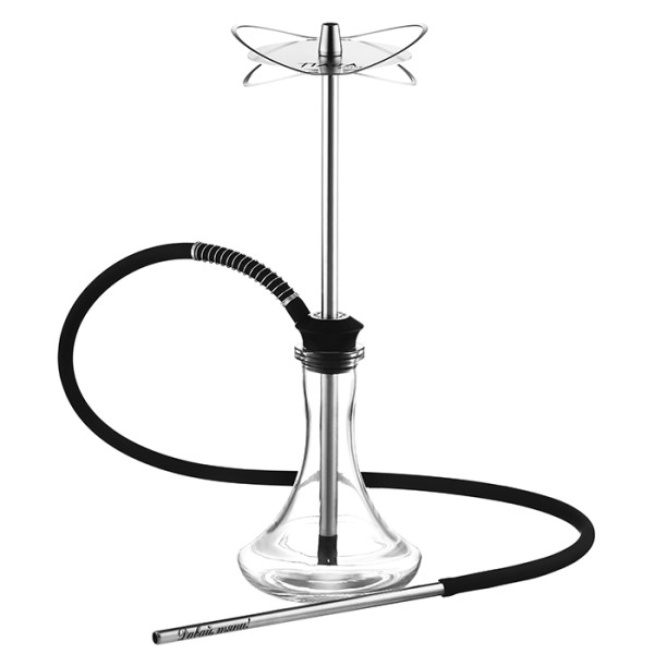 Кальян Tiaga Hookah Orbita Silver на колбі Craft Clear 57 см