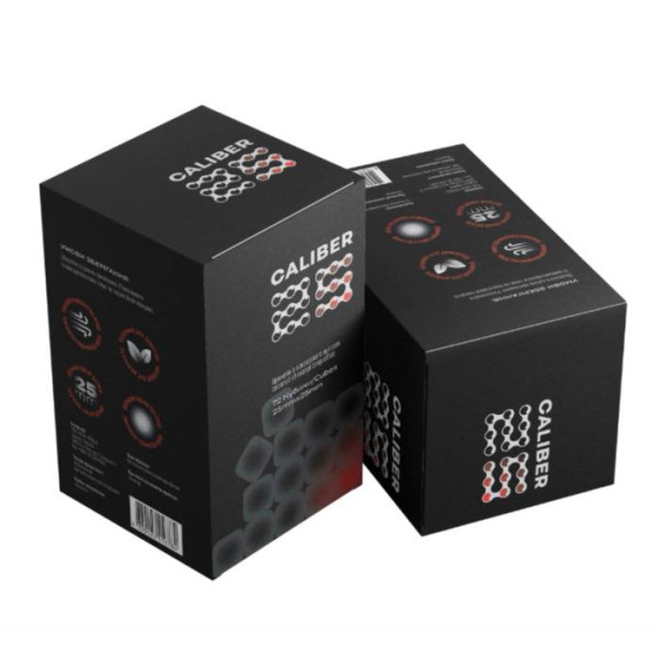Кокосове вугілля Caliber 25 cub (у коробці) 1 кг