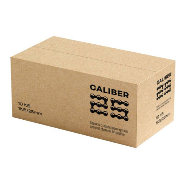Кокосове вугілля оптом Caliber 25 cub 10 кг