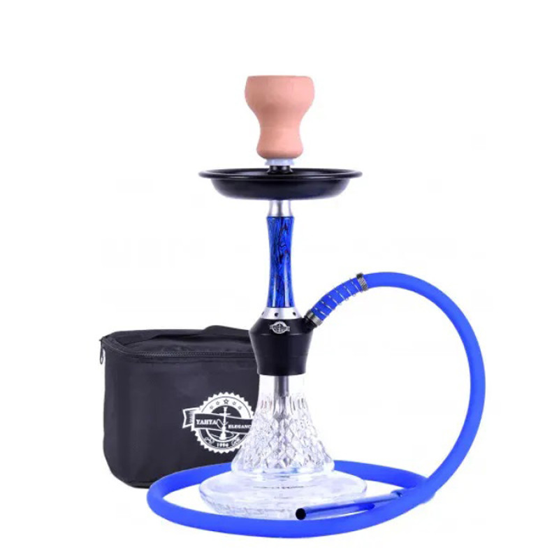 Кальян с сумкой Yahya Lotus Click Mini Blue 43 см